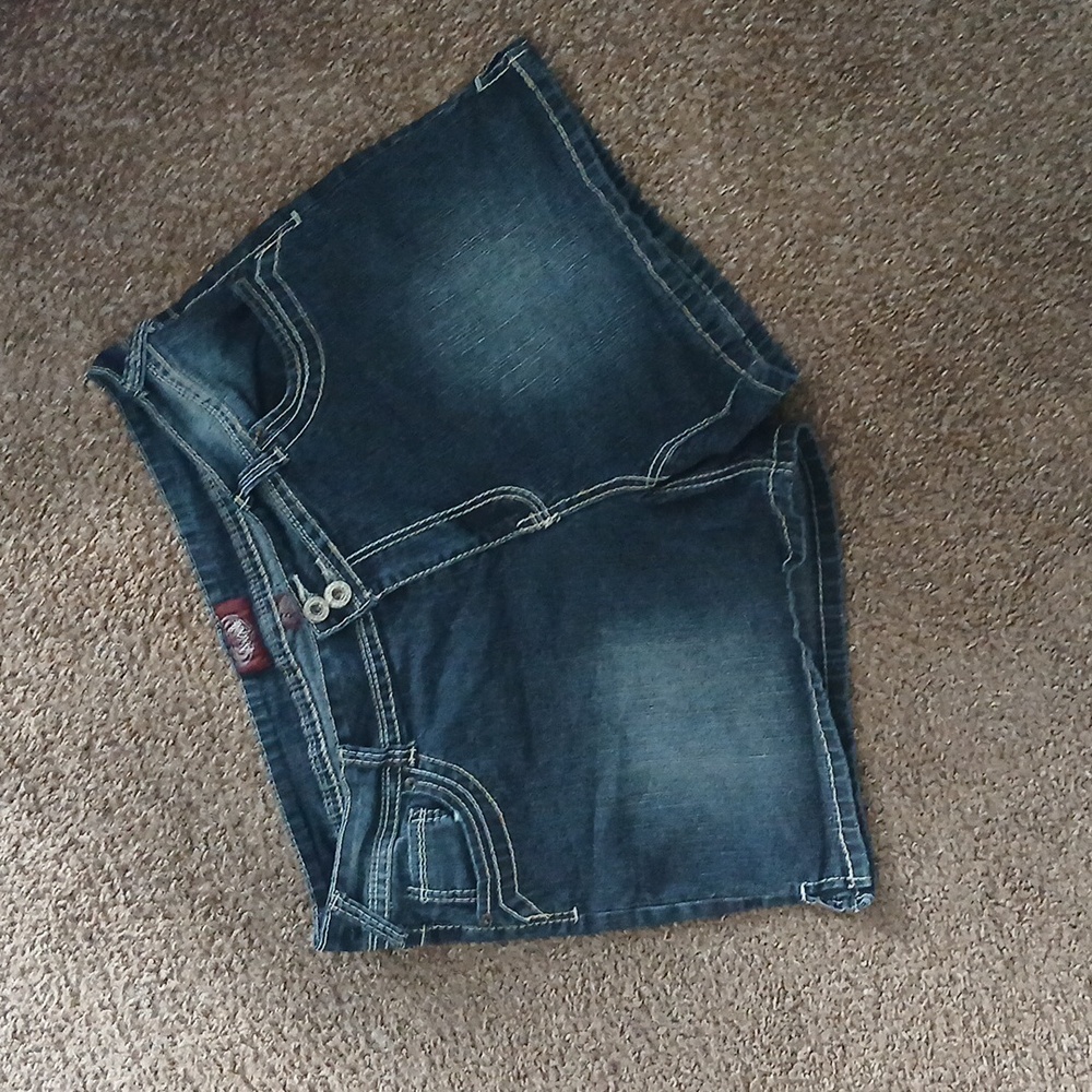 Angels Dark Denim Blue Jean Shorts Size 16